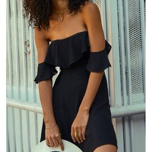 ASTR THE LABEL rosaria off shoulder mini dress